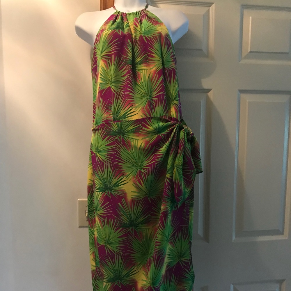 100% Silk Halter Dress